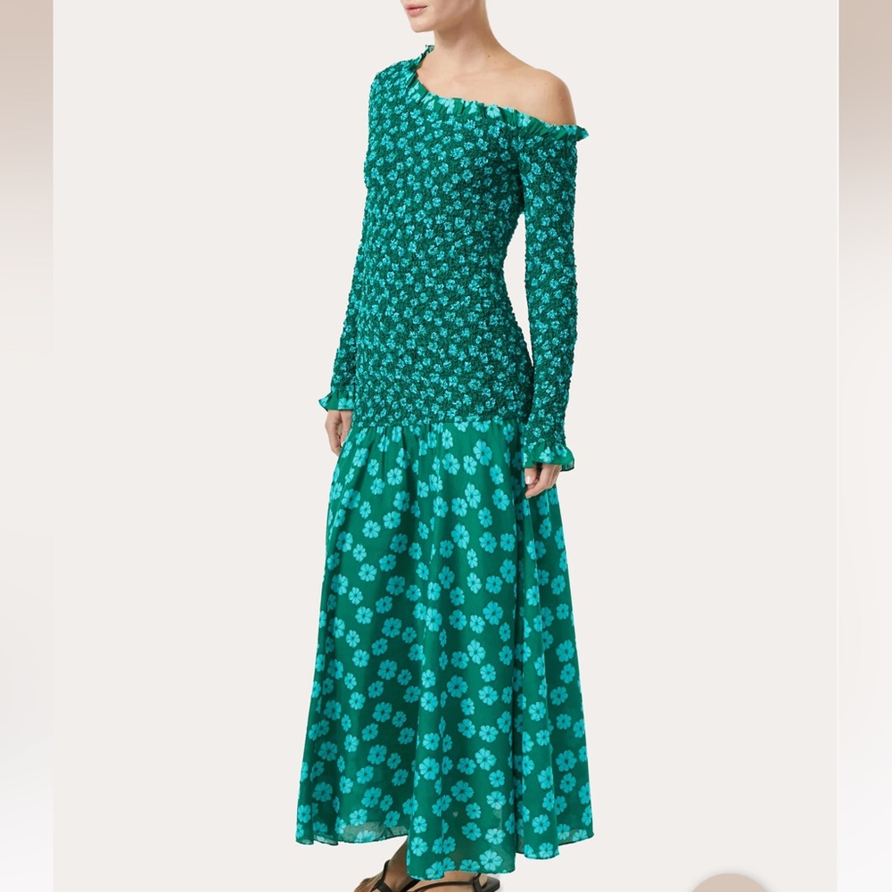 RHODE Lettie Dress Forest Bombay Bloom Ditsy XS